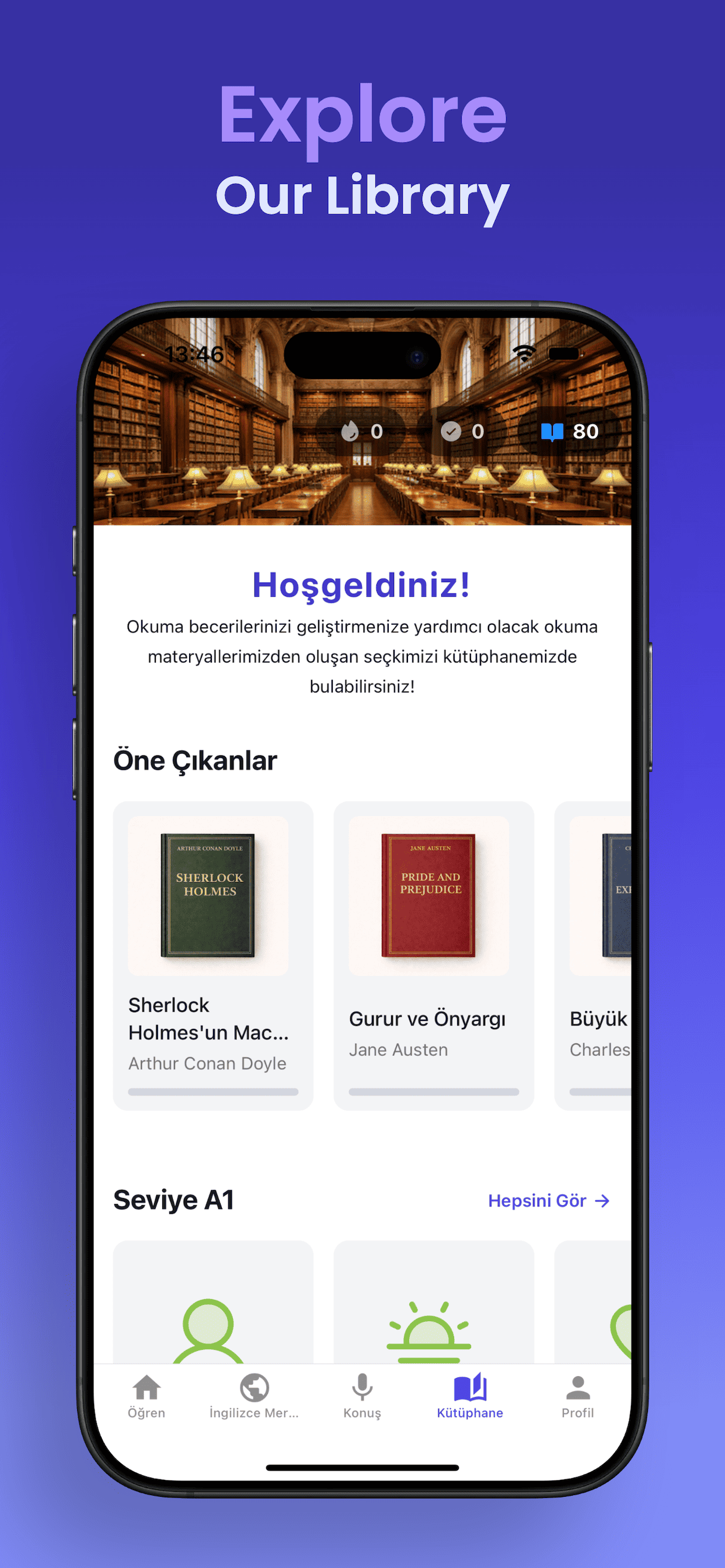 Die englische Lesebibliothek, nach Niveau sortiert